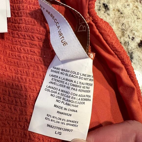 BECCA brazilian bikini bottoms, ginger orange, NWT, Large - Picture 6 of 7